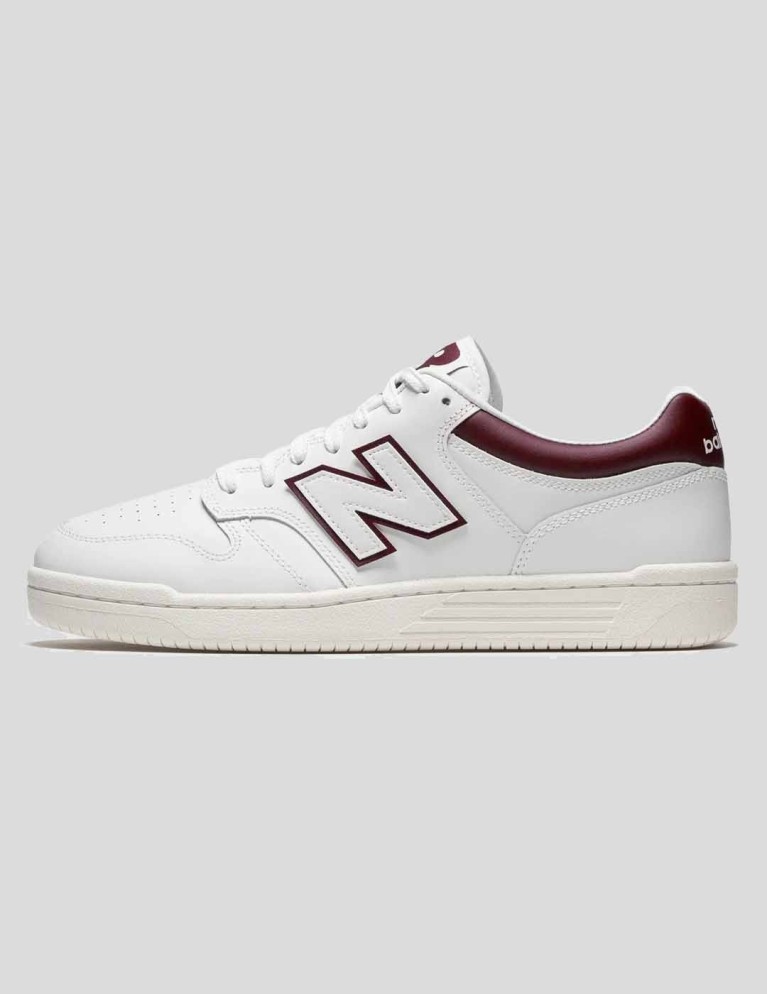 Zapatillas NEW BALANCE 480 white/burgundy